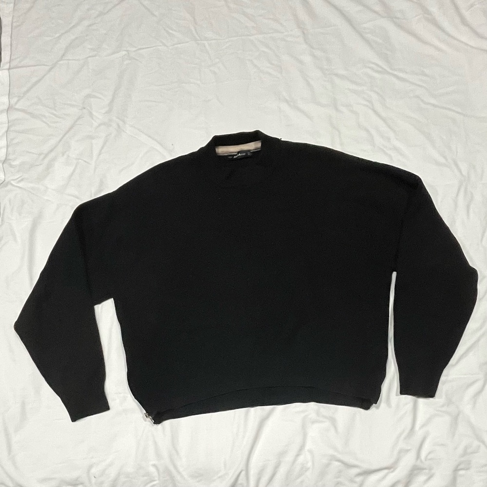 Zara Black Turtleneck Sweater Relaxed Fit Knit